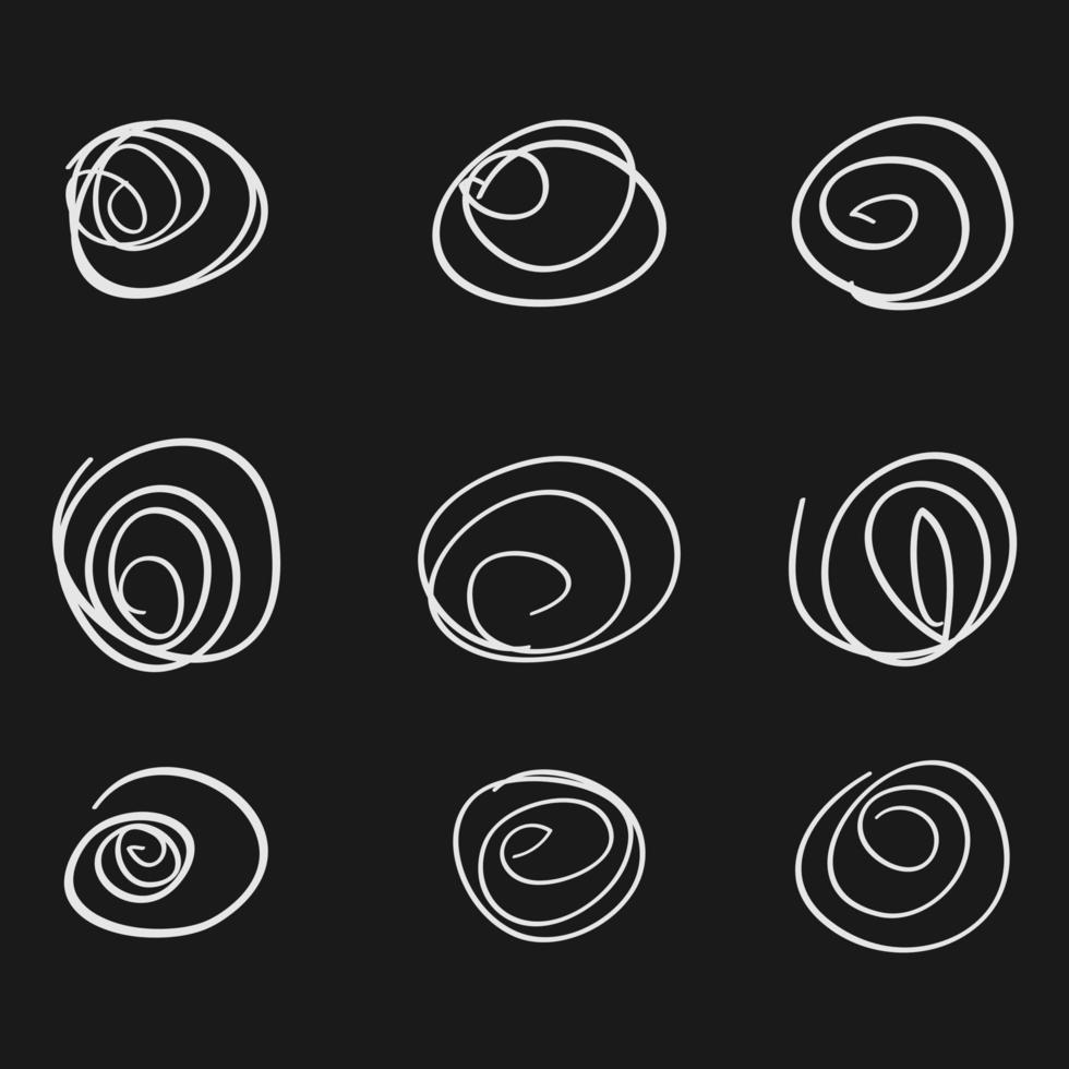 hand drawn Scribble circle point vector