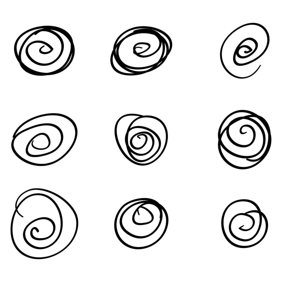 hand drawn Scribble circle point vector