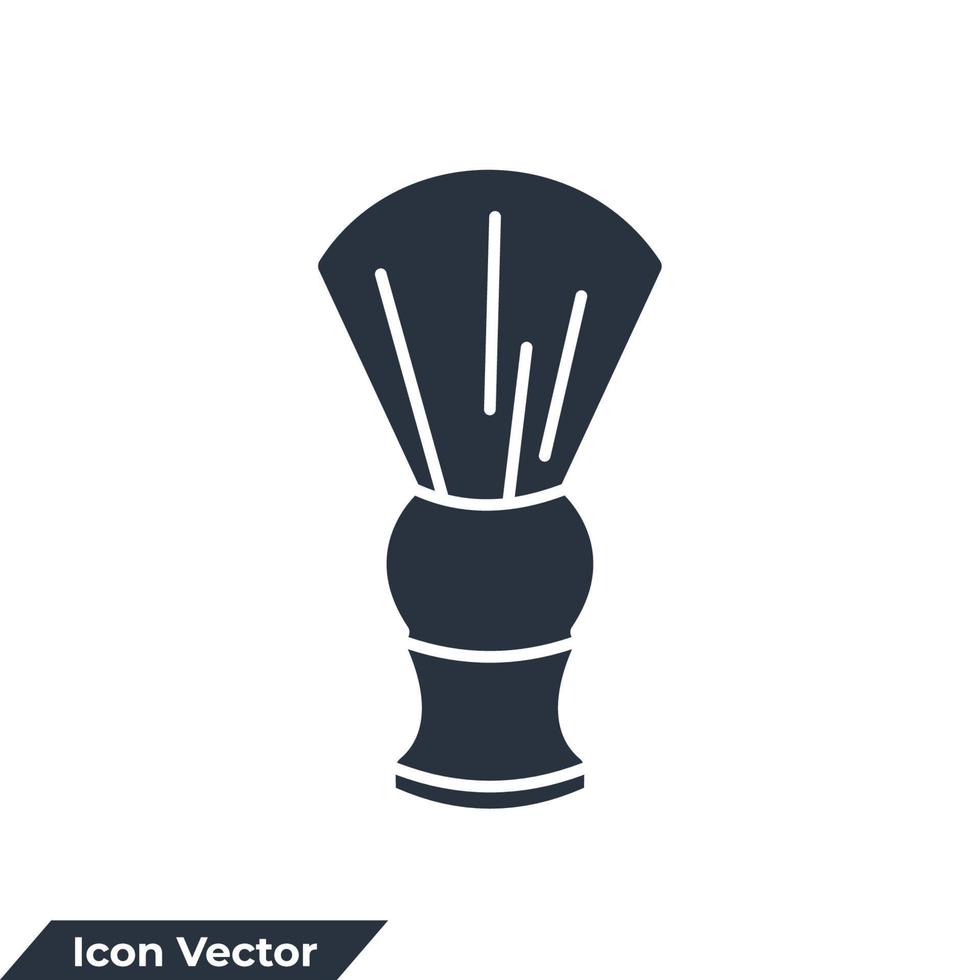shaving brush icon logo vector illustration. shaving brush symbol template for graphic and web design collection