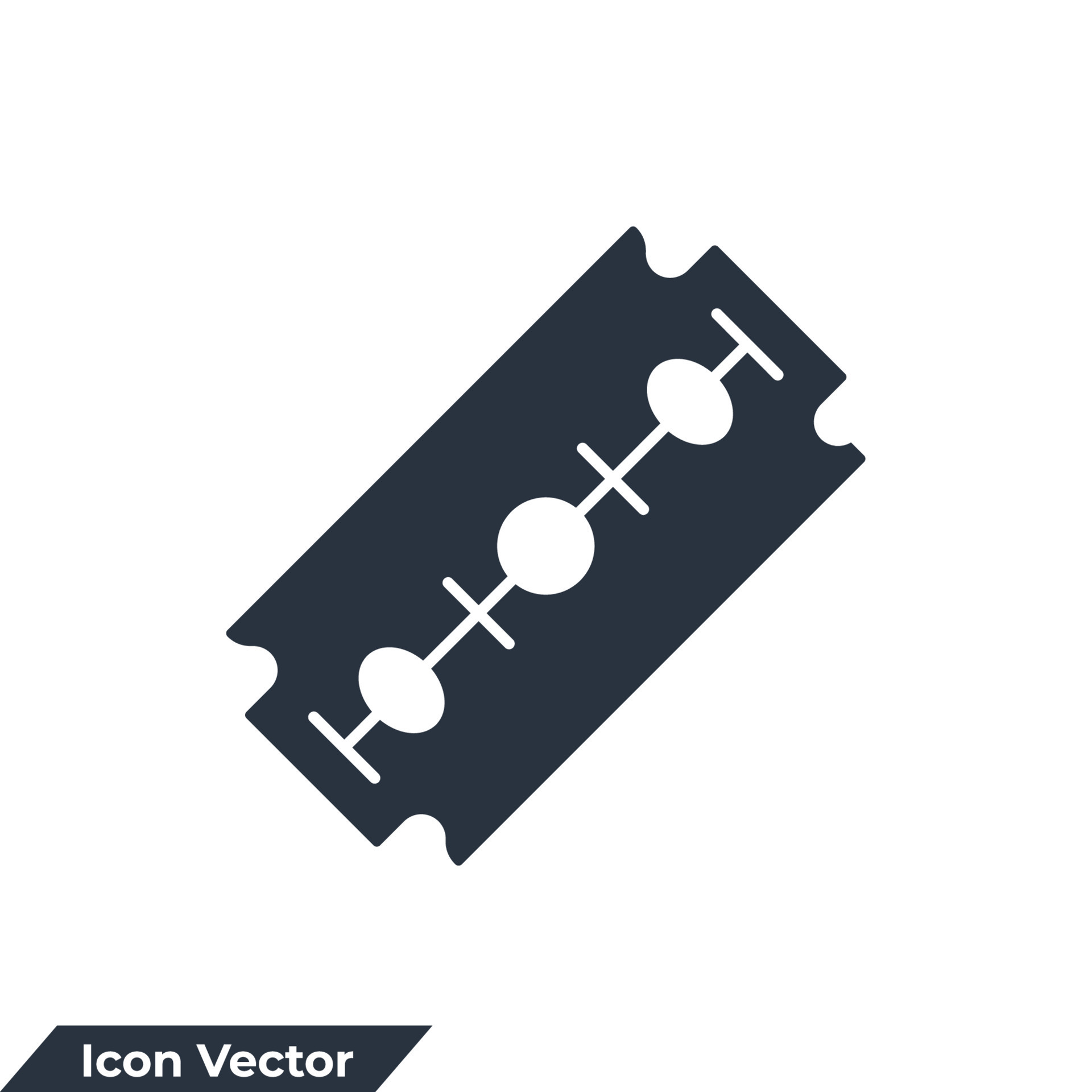 Blade razor icon logo vector illustration. razor blade symbol template