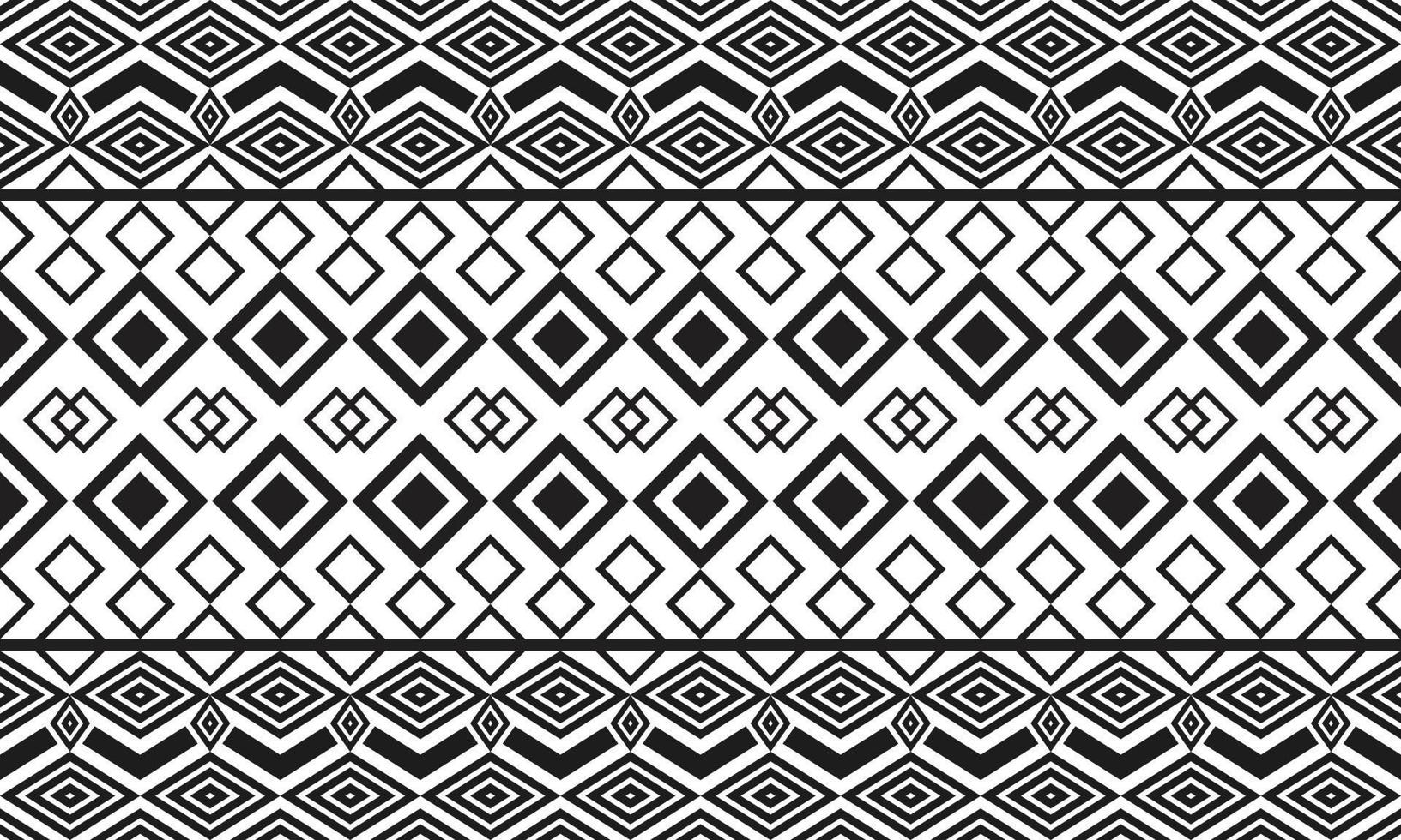 Simple tribal pattern in black and white vector