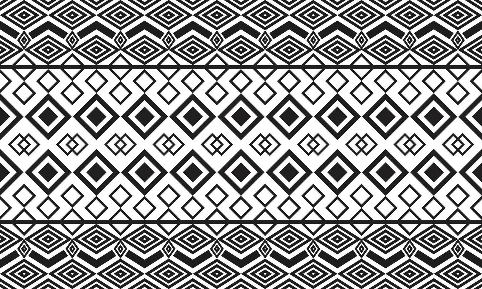 patrón tribal simple en blanco y negro vector