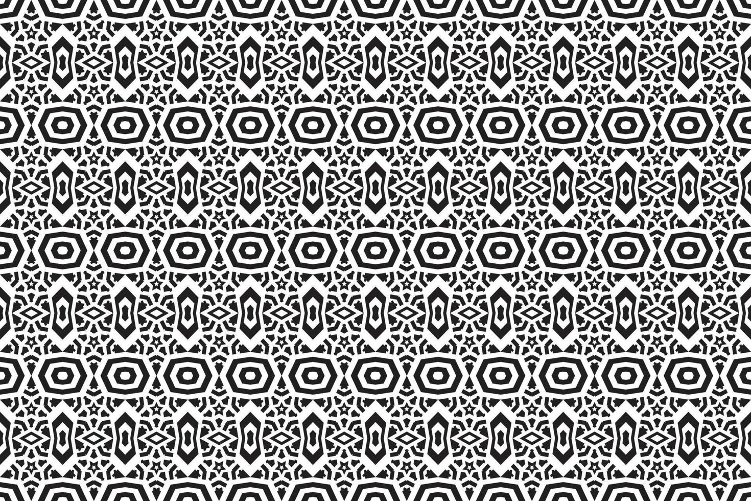 Simple tribal pattern in black and white vector
