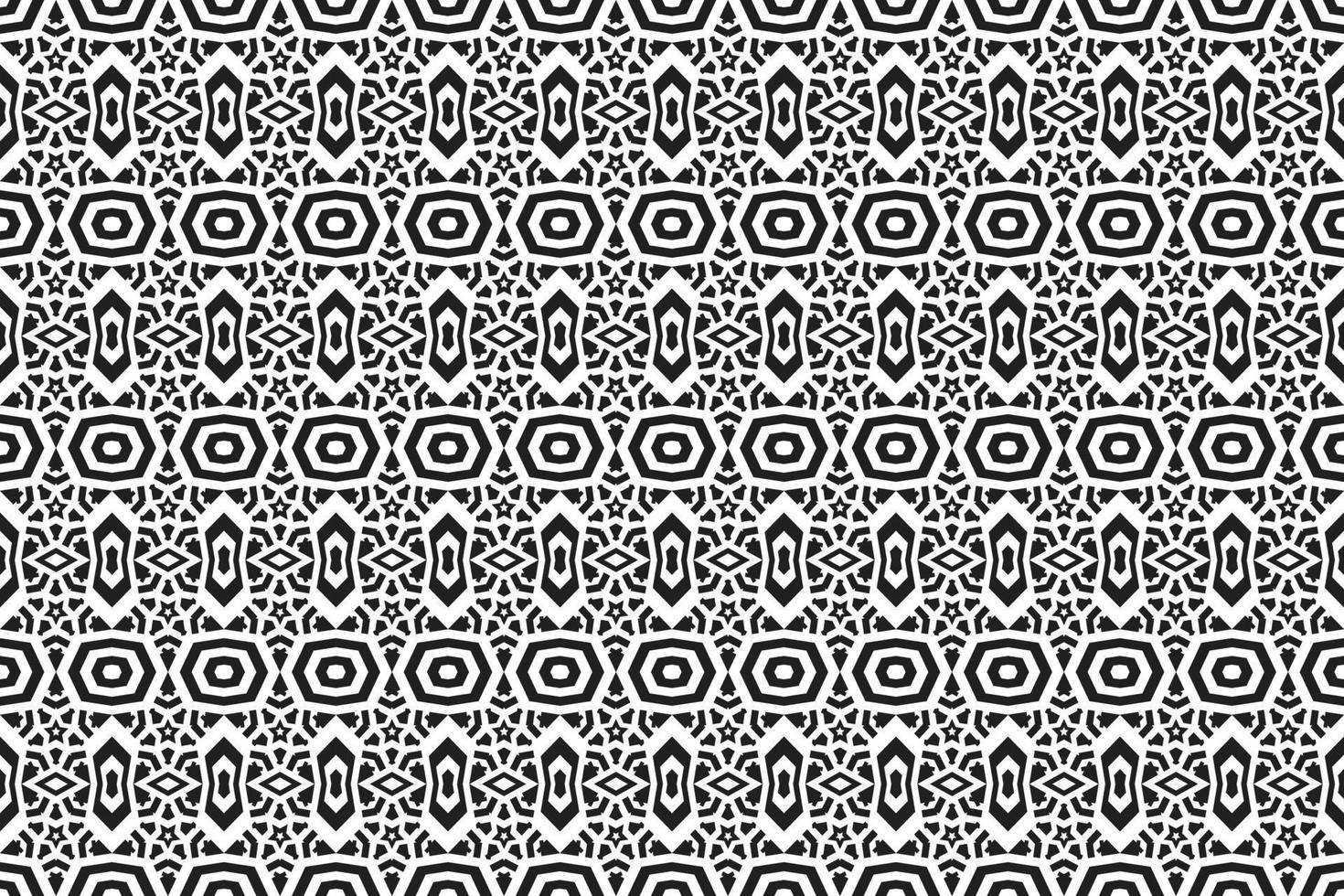 Simple tribal pattern in black and white vector