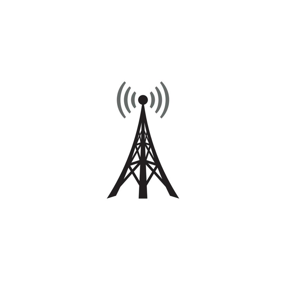 diseño de logotipo o icono de la torre de comunicaciones vector