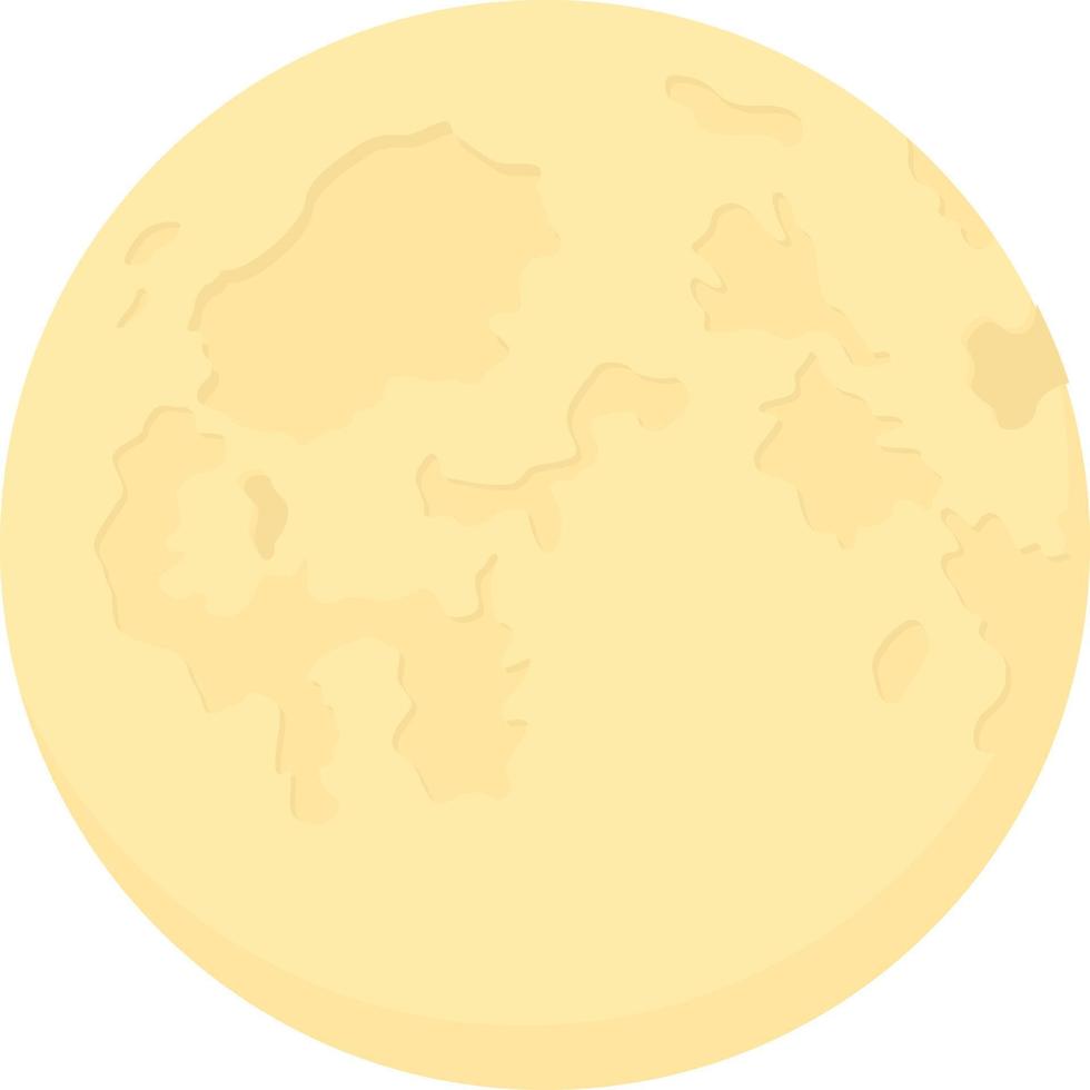 Full moon semi flat color vector object