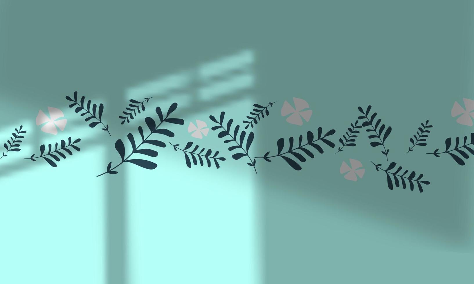 flower hand drawn colorful pastel blue ocean pattern cute background with shadow overlay eps 10 vector