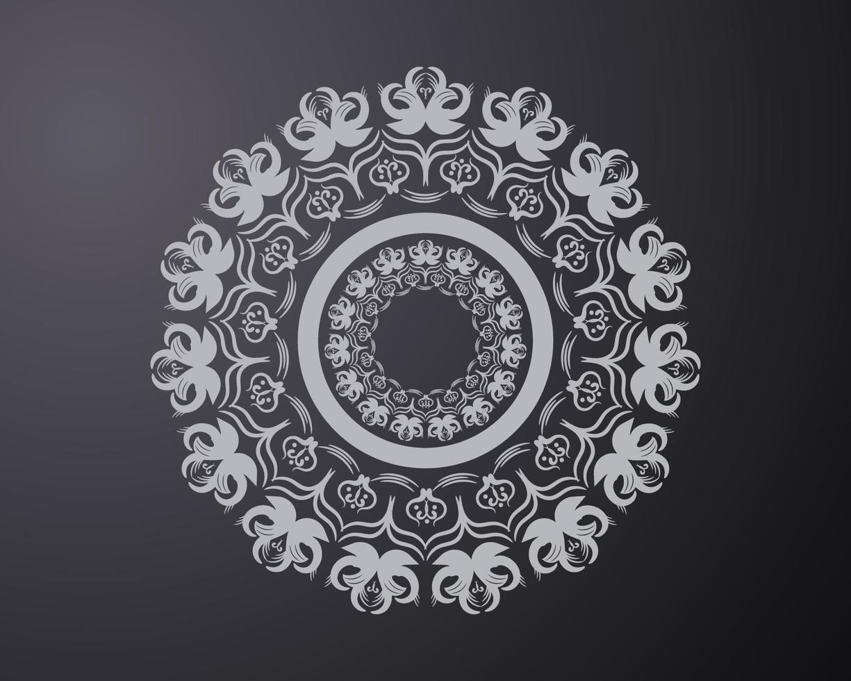 Floral mandala background design vector