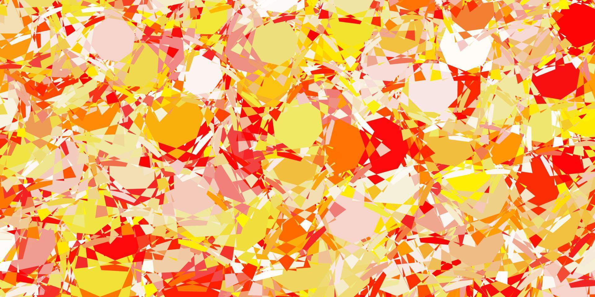 Light Orange vector pattern with polygonal shapes.