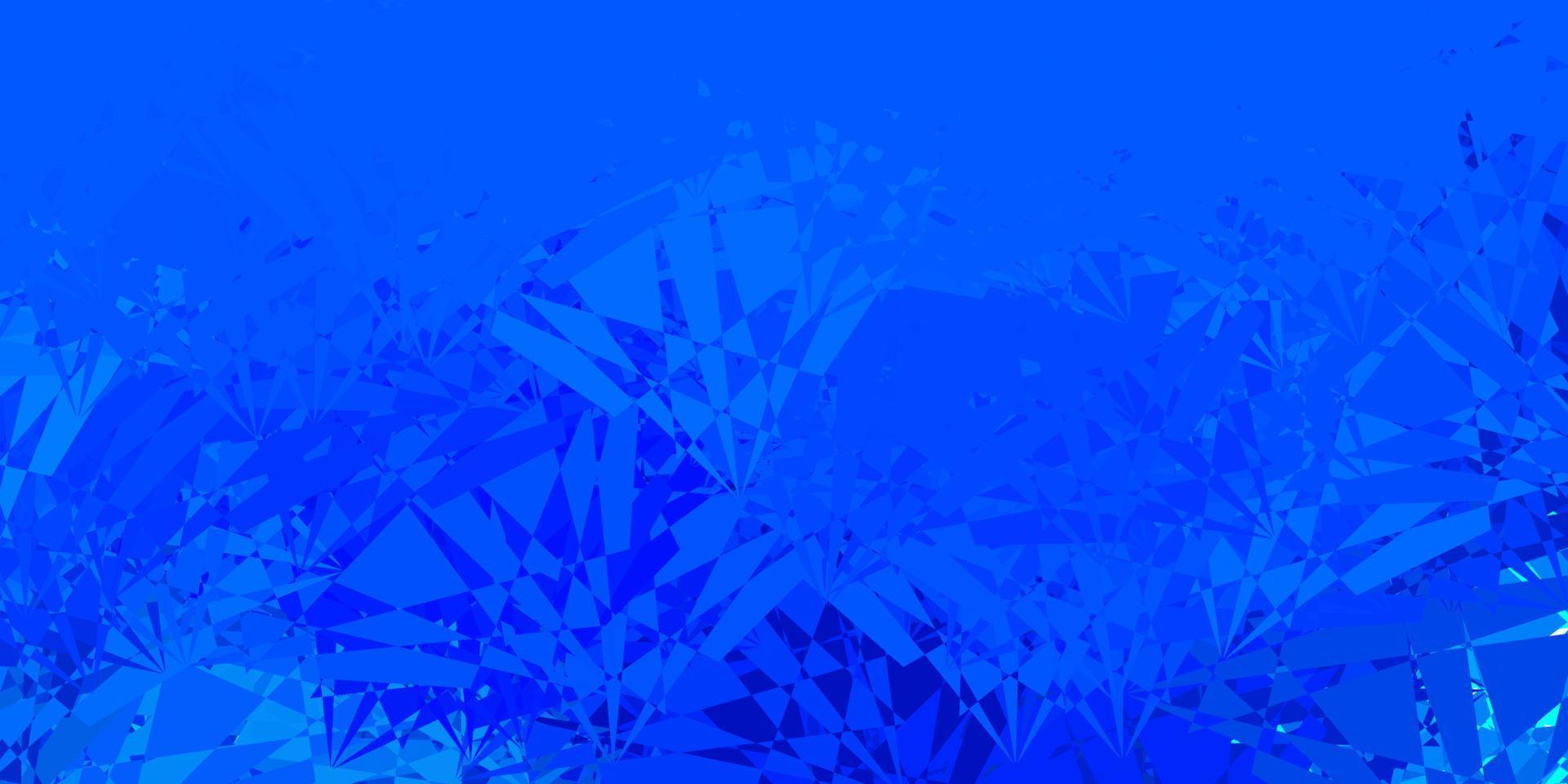 textura de vector azul claro, verde con triángulos al azar.