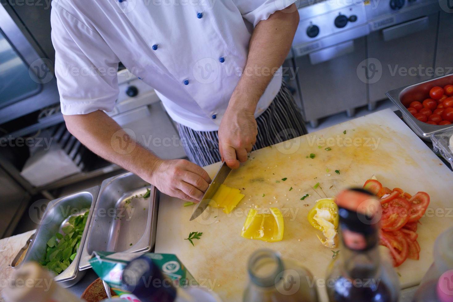 Chef in kitchen photo