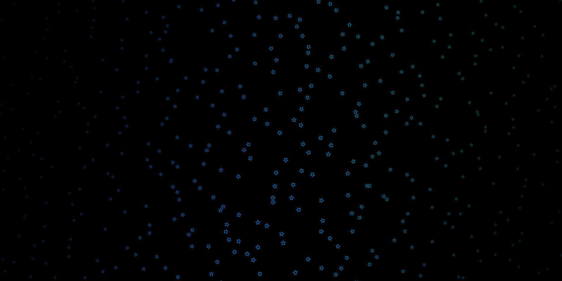 textura de vector azul oscuro, verde con hermosas estrellas.