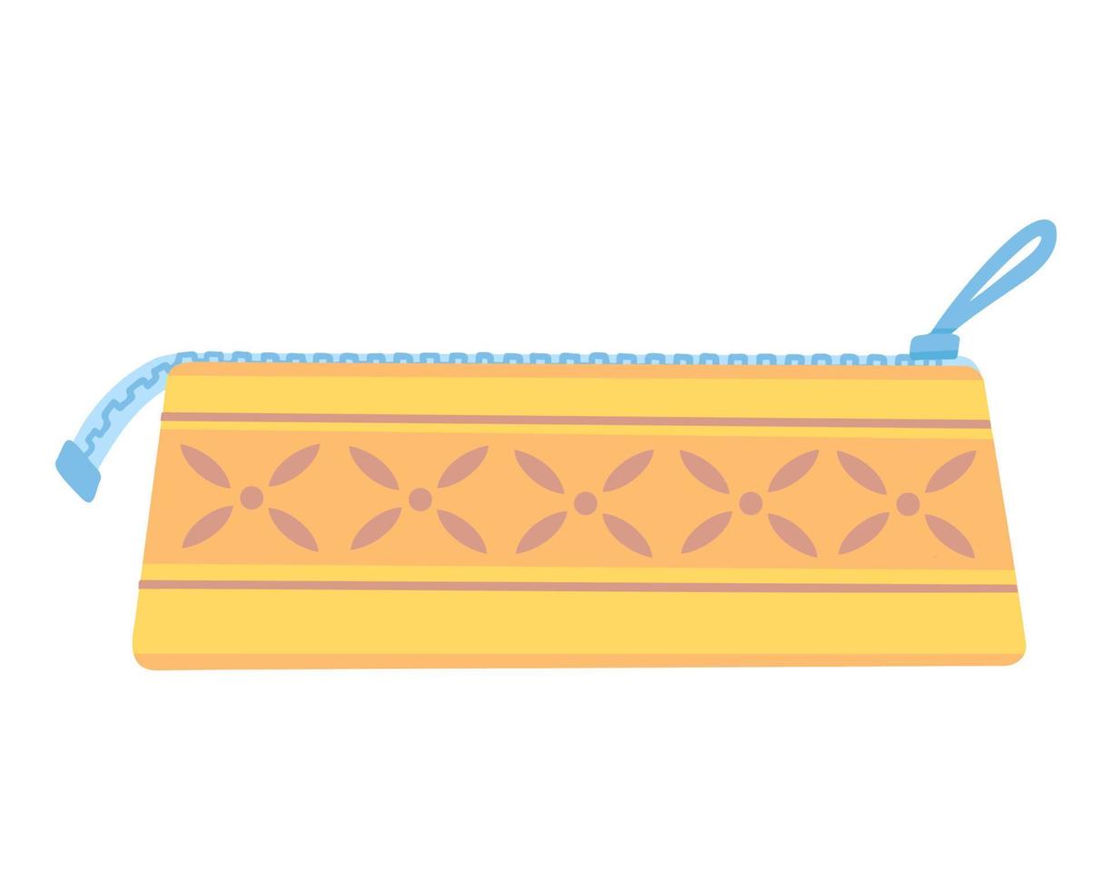 School pencil case. Illustration for printing, backgrounds, covers and packaging. Image can be used for greeting cards, posters, stickers and textile. Isolated on white background. vector