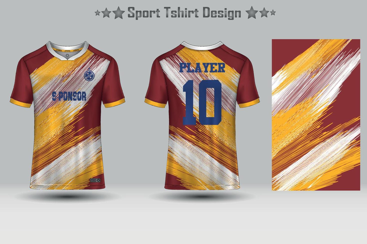 maqueta de camiseta deportiva de fútbol diseño de camiseta con patrón geométrico abstracto vector