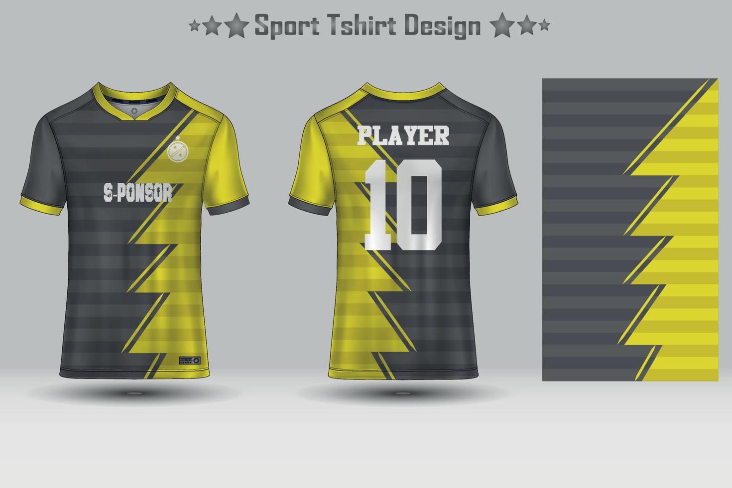 Football sport jersey mockup abstract geometric pattern t-shirt design vector