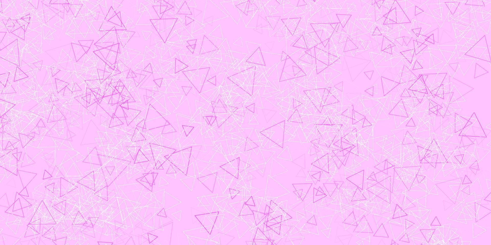 Fondo de vector rosa claro, amarillo con triángulos.