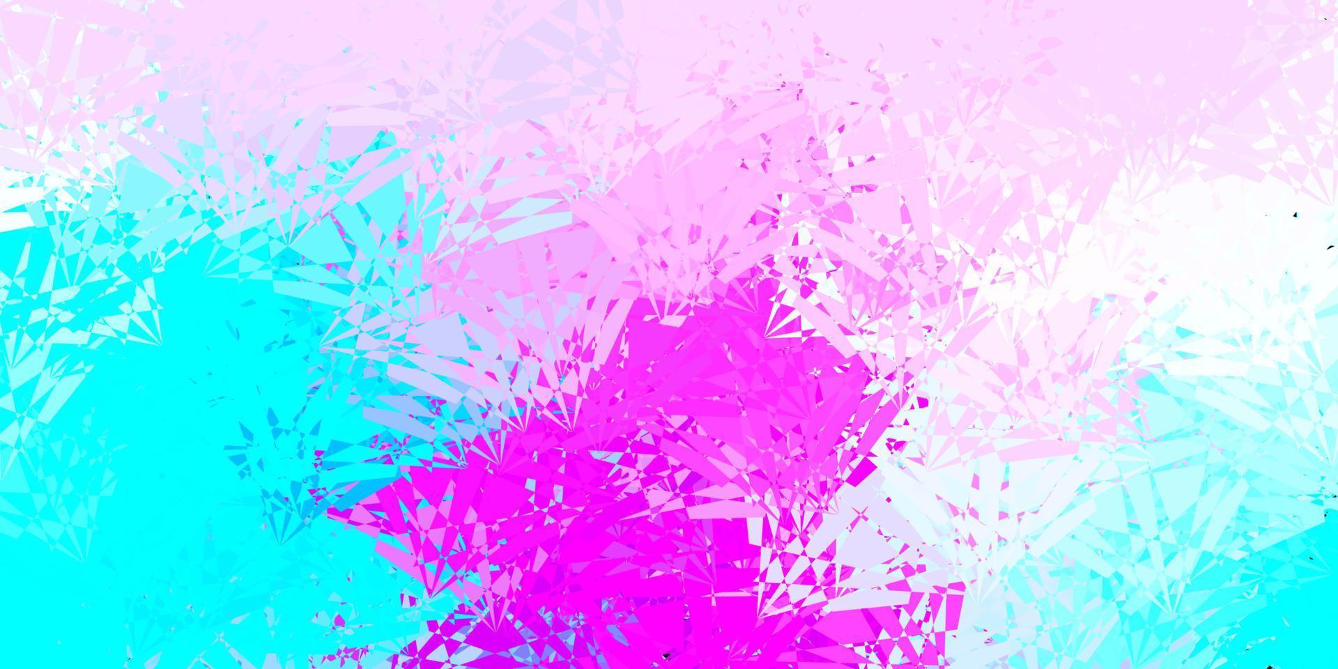 textura de vector de color rosa oscuro, azul con triángulos al azar.