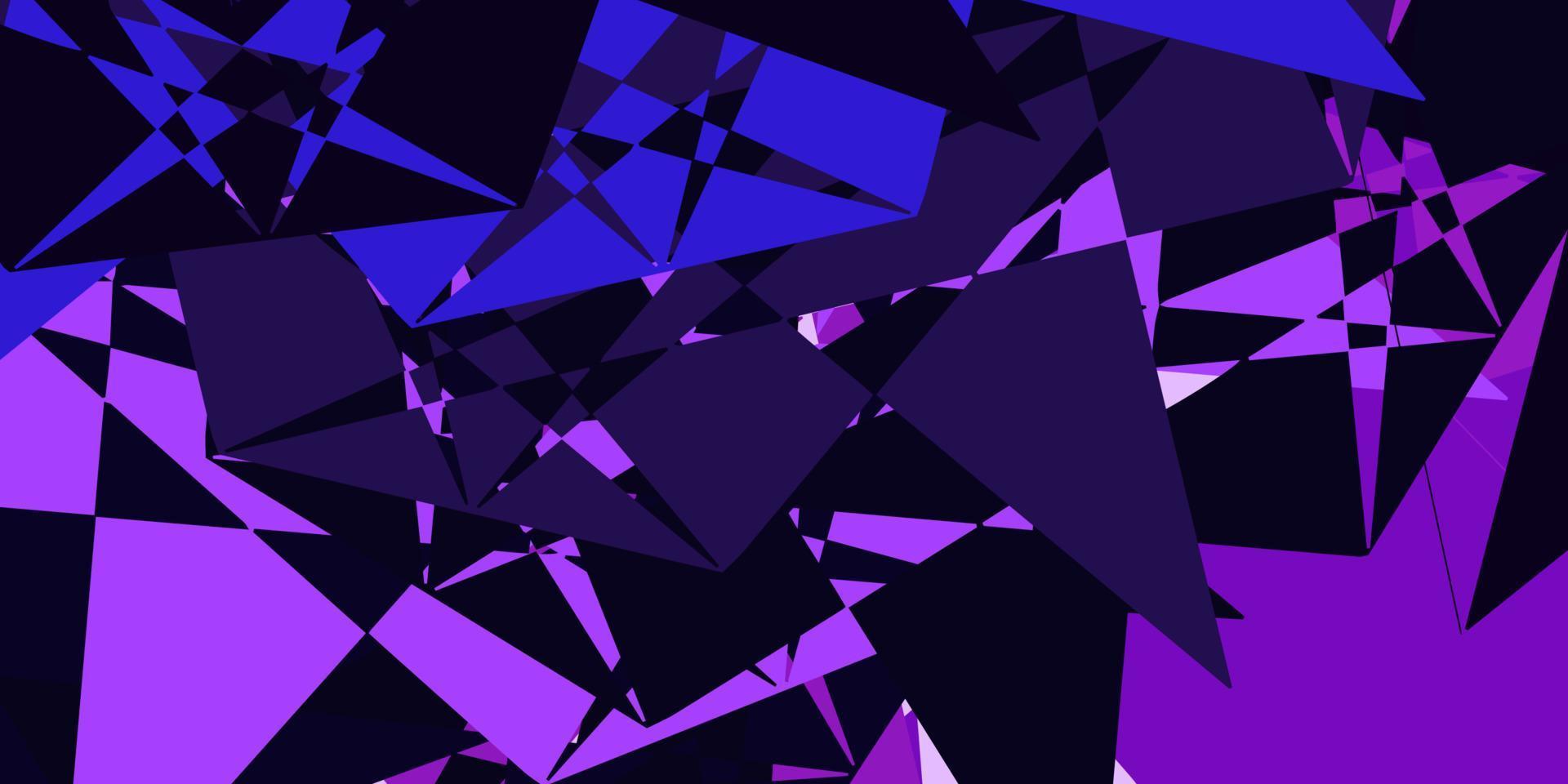 Fondo de vector púrpura claro con triángulos.