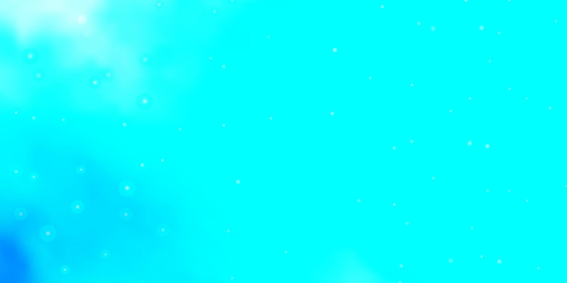 Light Blue, Green vector background with small and big stars.