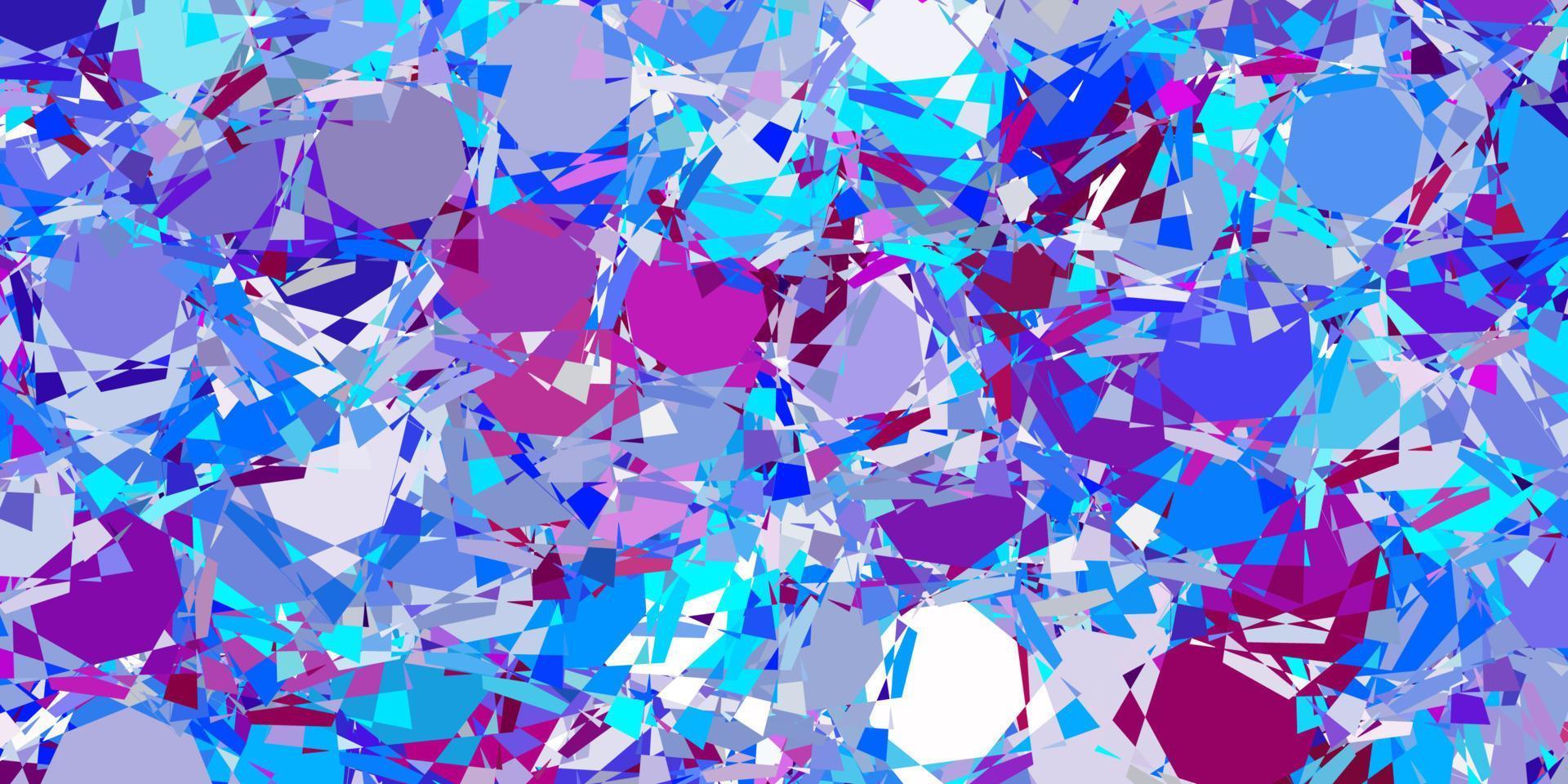 Light Pink, Blue vector texture with random triangles.