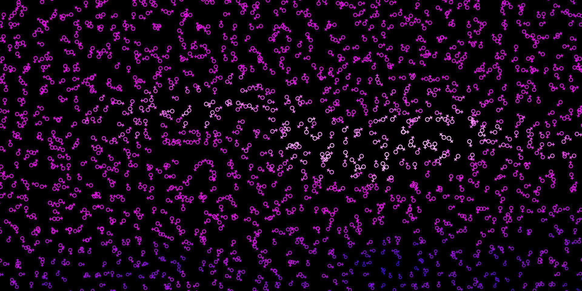 Dark Purple vector texture with religion symbols.