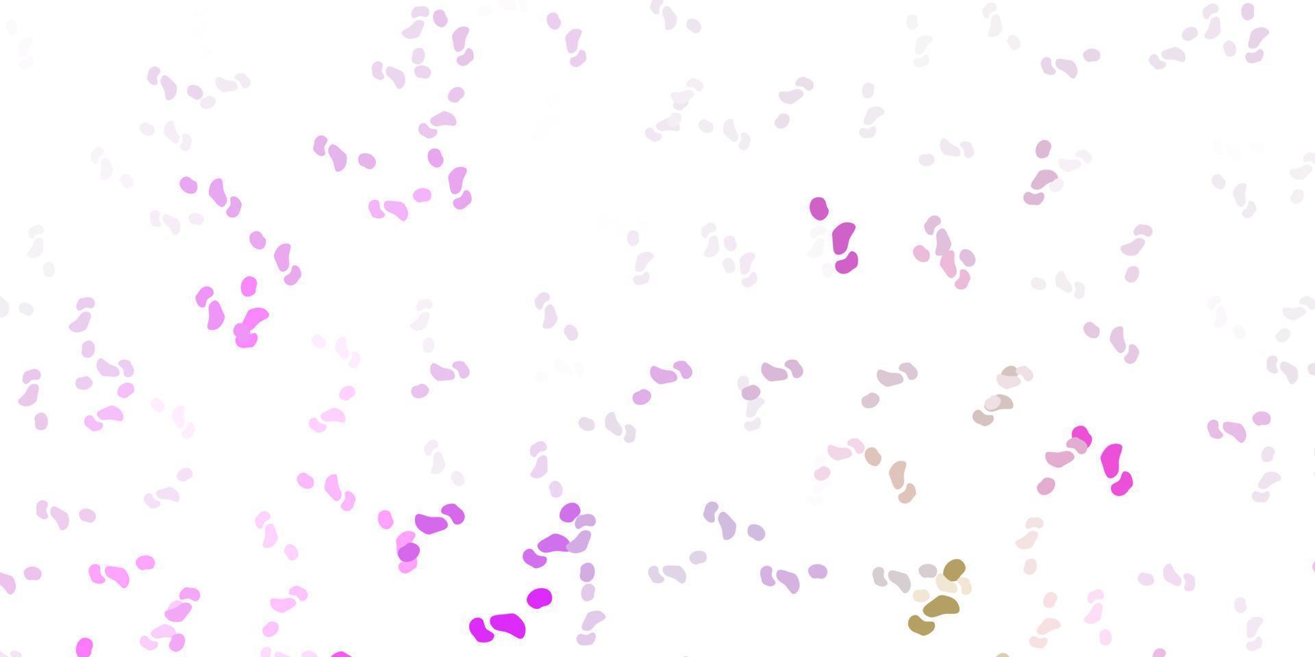 Light pink, green vector texture with memphis shapes.
