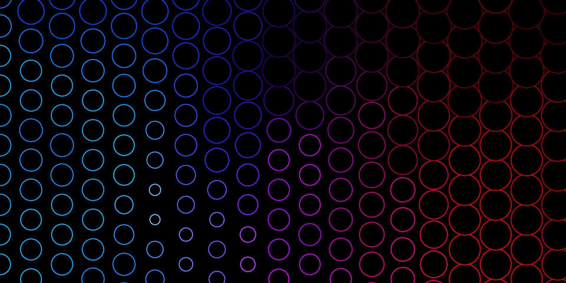 Dark Blue, Red vector pattern with spheres.