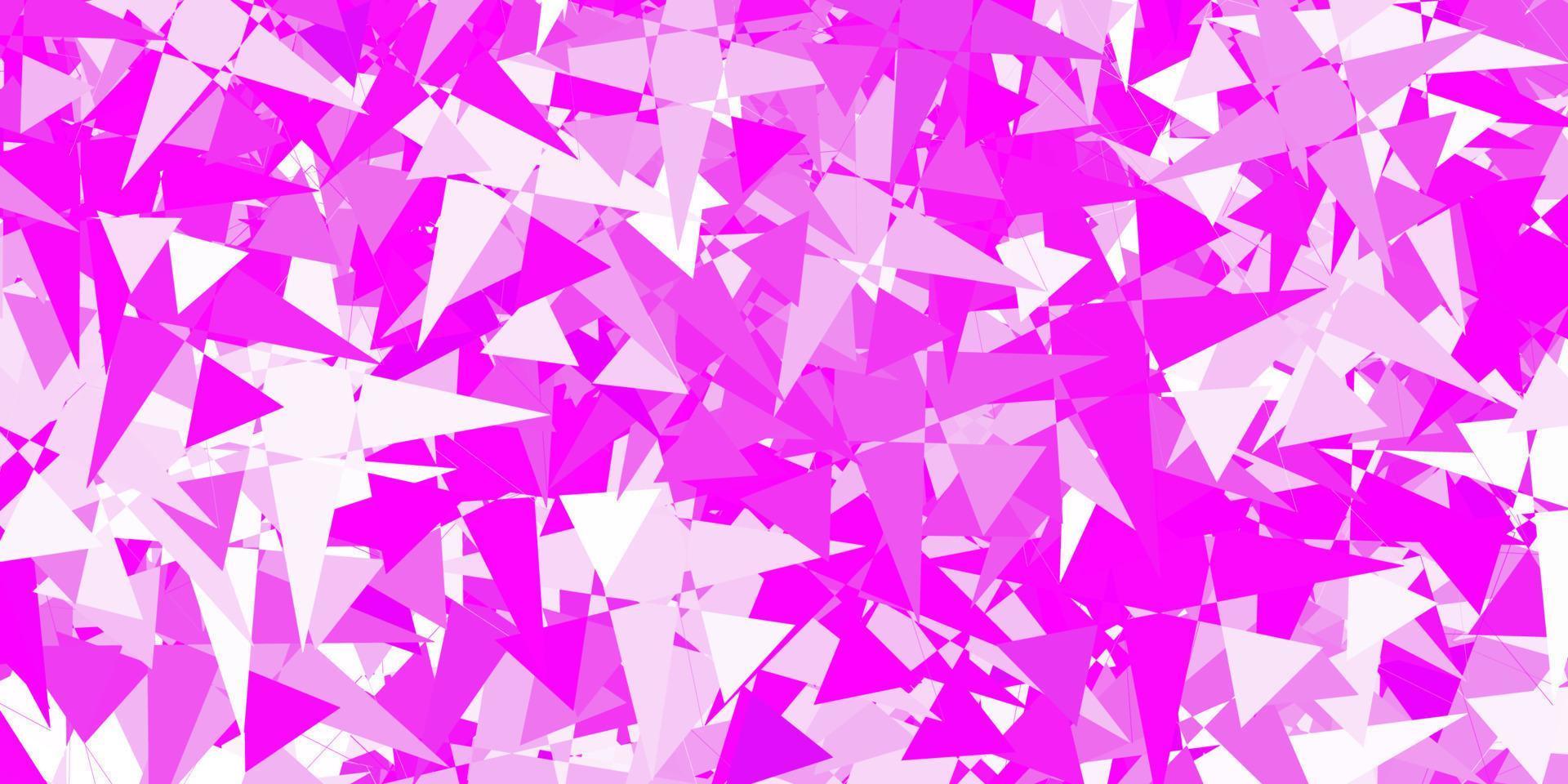 Light Pink vector background with triangles.