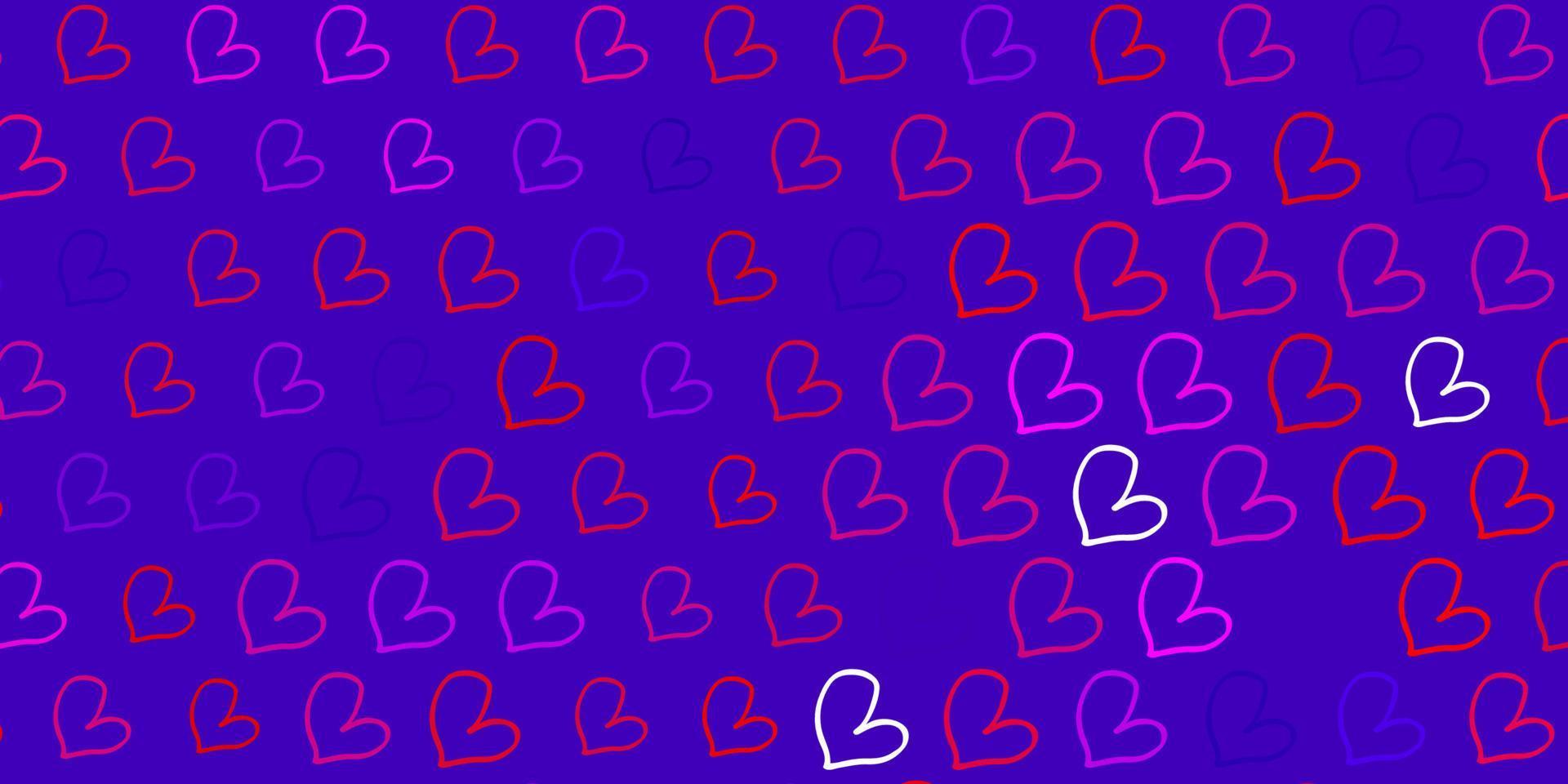 Light Pink, Yellow vector texture with lovely hearts.