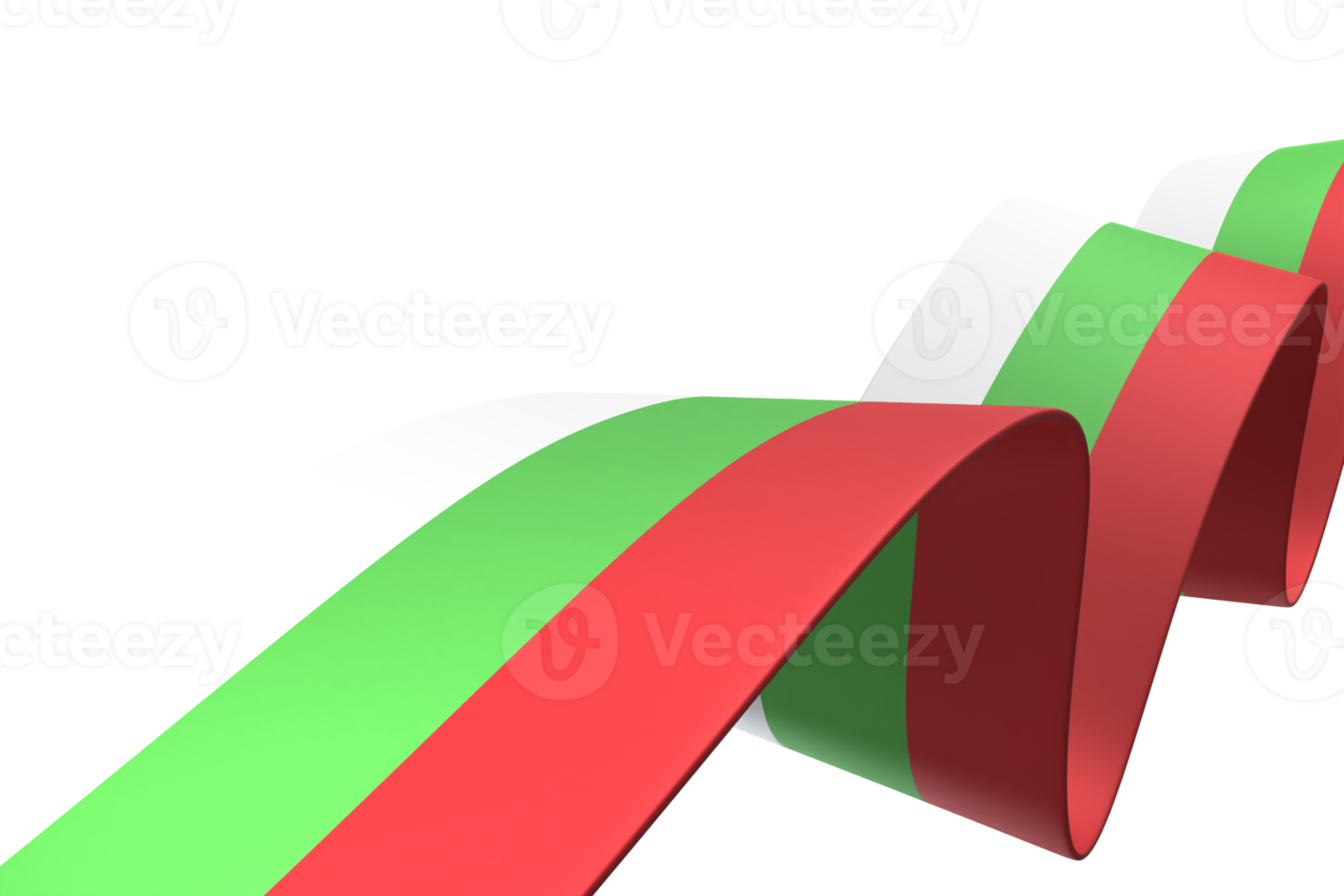 Bulgaria flag design national independence day banner element transparent background png