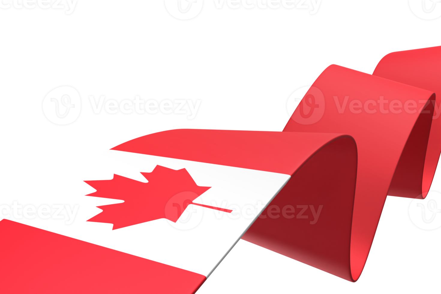 Canada flag design national independence day banner element transparent background png