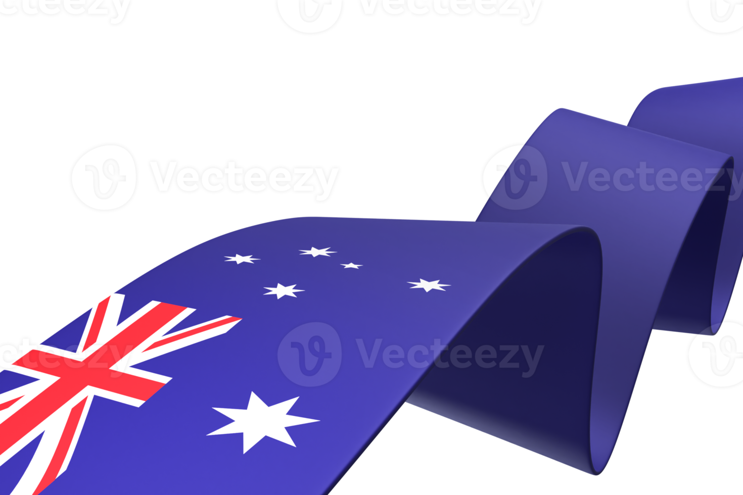 Australia flag design national independence day banner element transparent background png