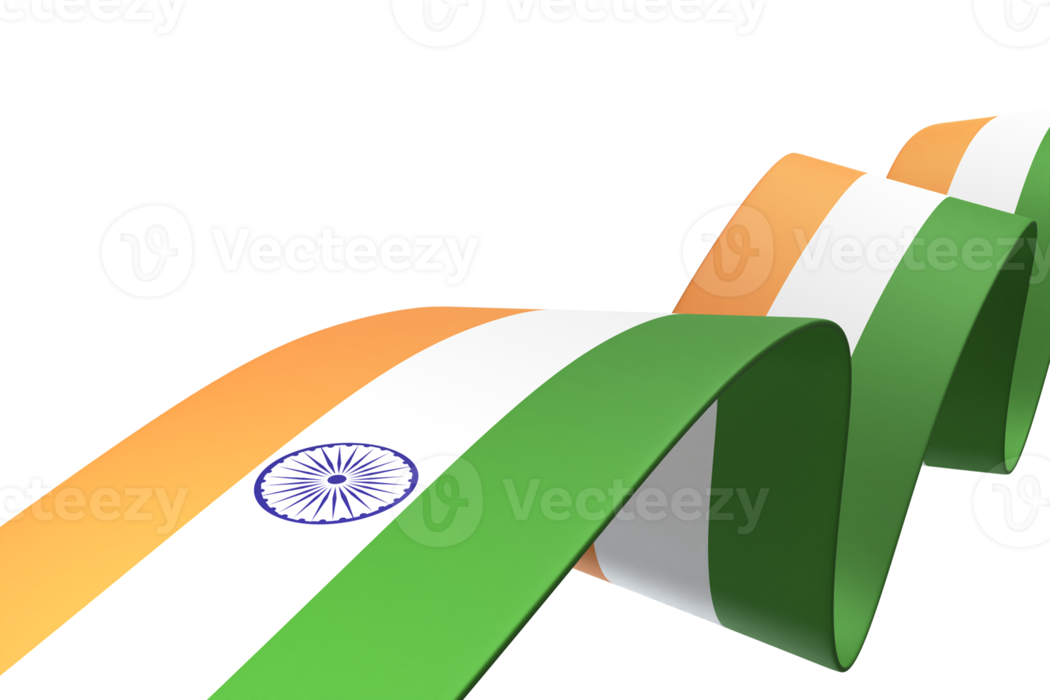 India flag design national independence day banner element transparent background png