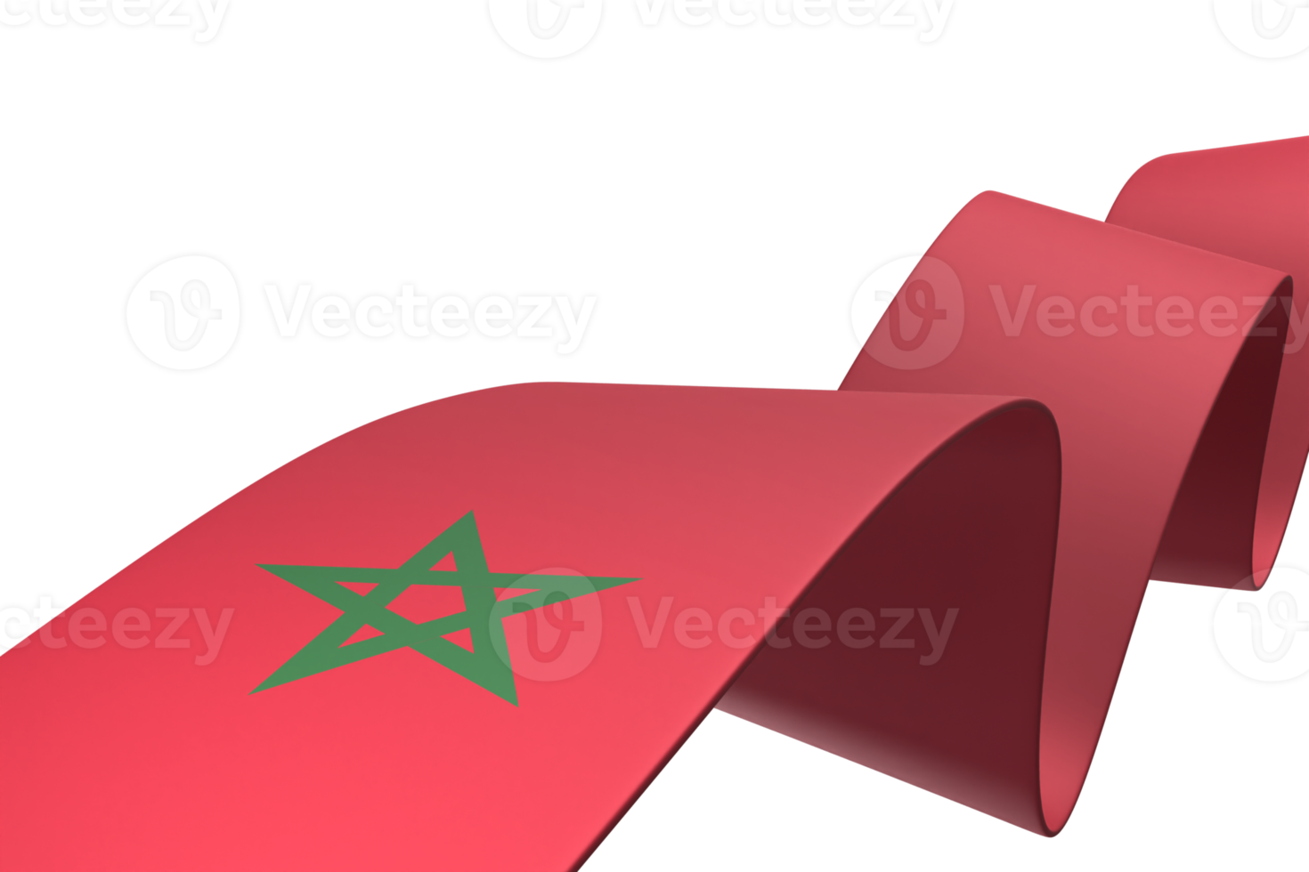 Morocco flag design national independence day banner element transparent background png