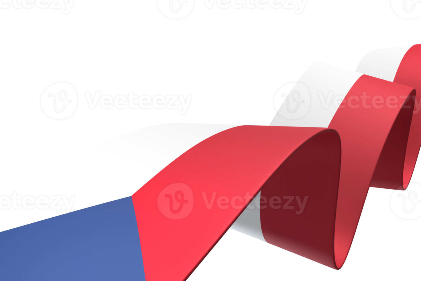 Czech Republic flag design national independence day banner element transparent background png