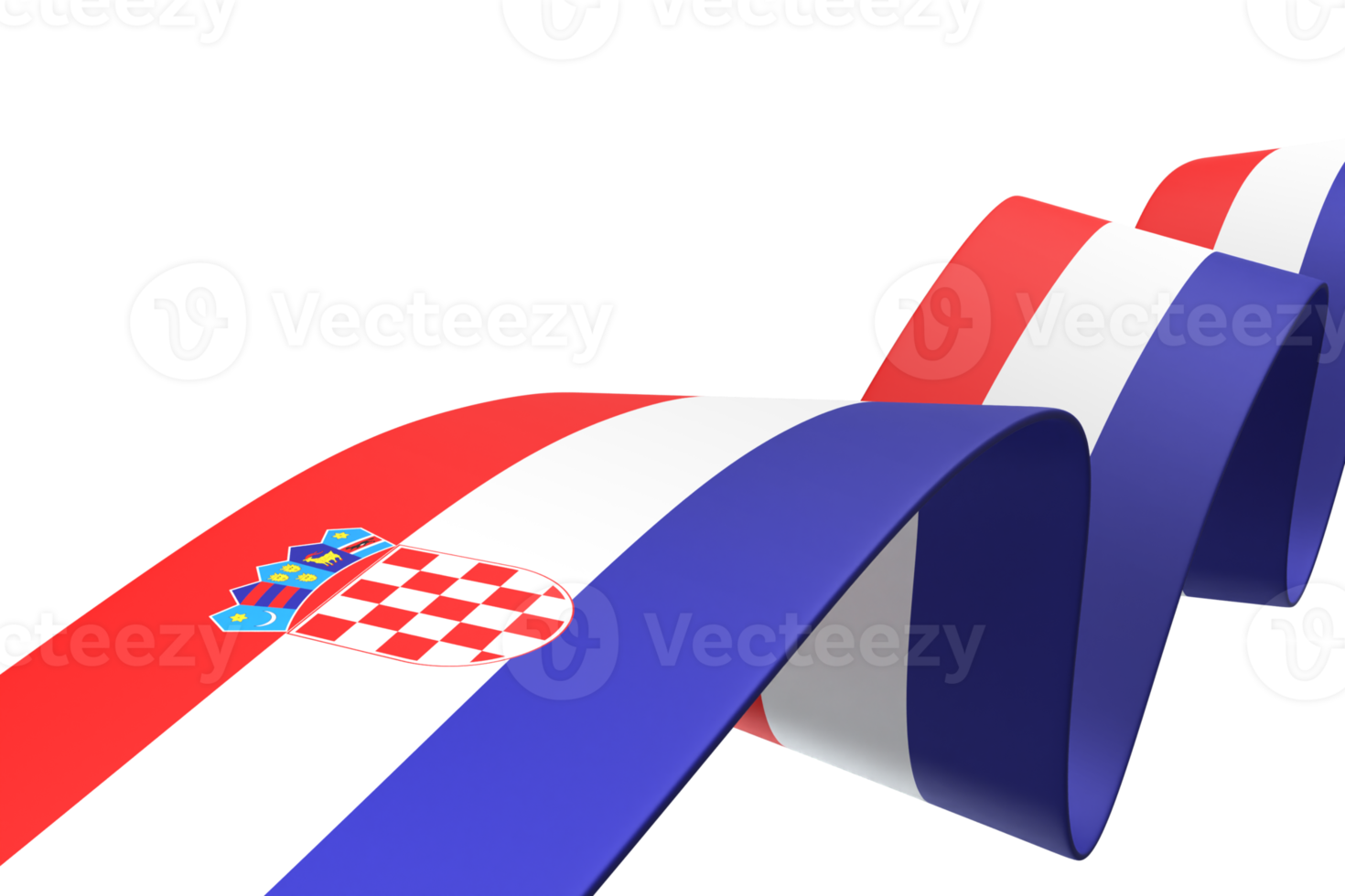 Croatia flag design national independence day banner element transparent background png