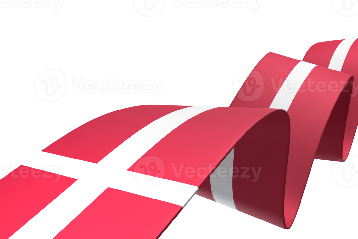 Denmark flag design national independence day banner element transparent background png
