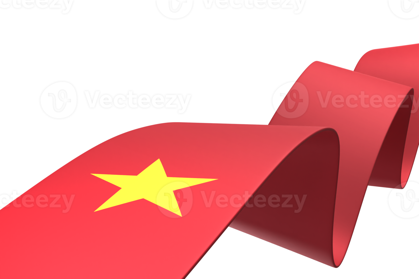 Vietnam flag design national independence day banner element transparent background png