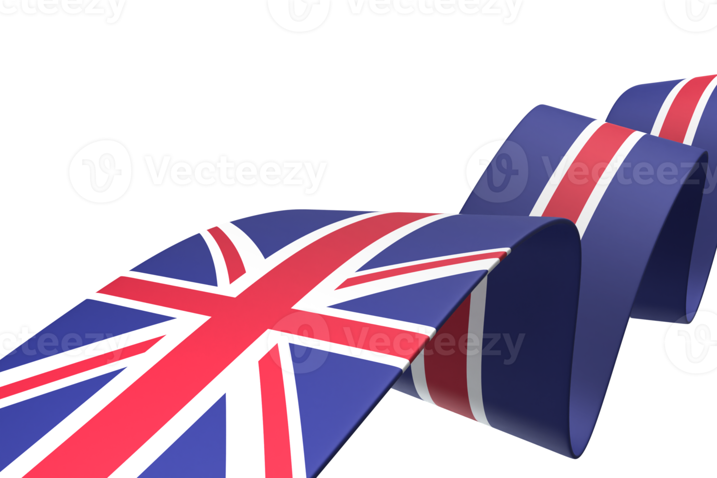 United Kingdom flag design national independence day banner element transparent background png