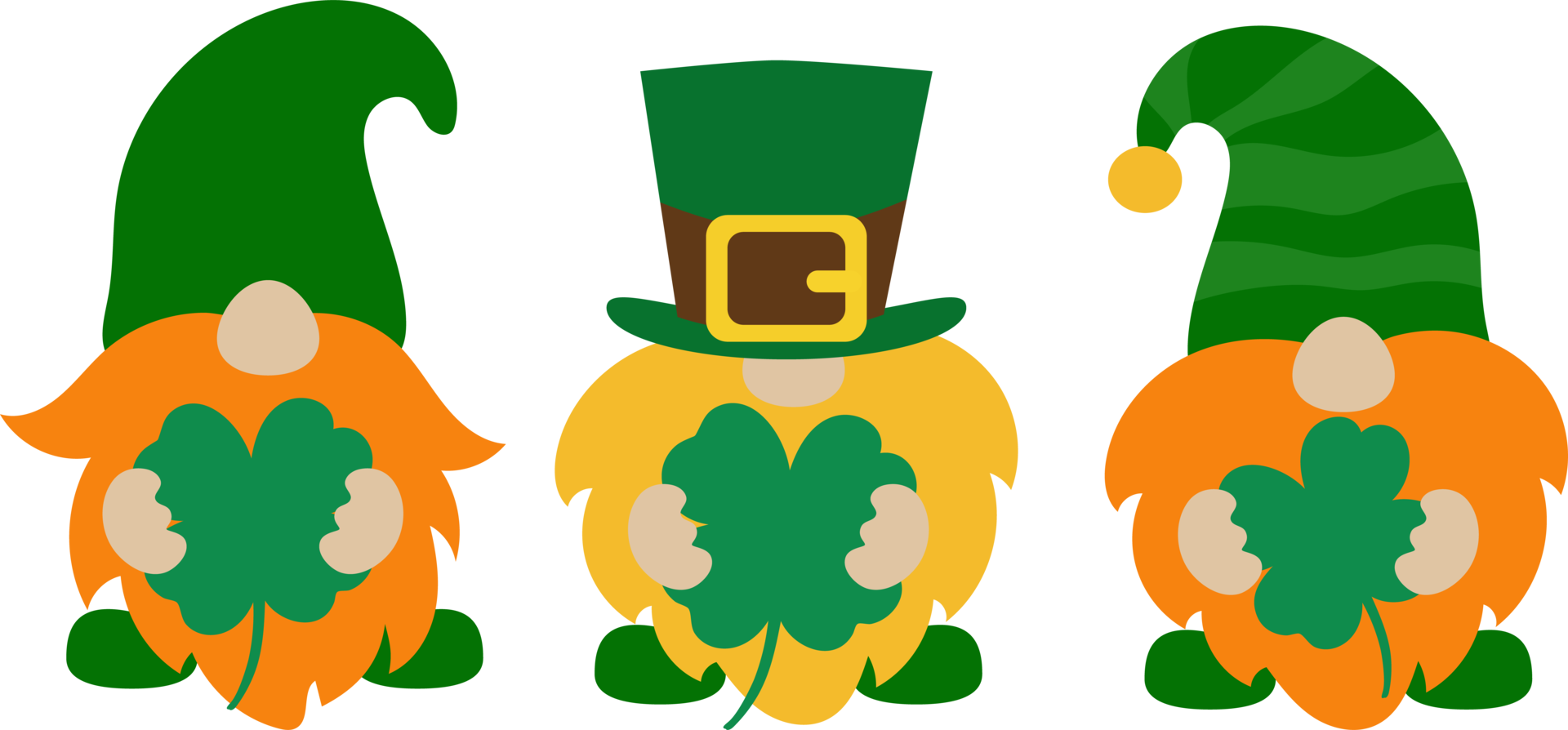 Gnomes with shamrock png