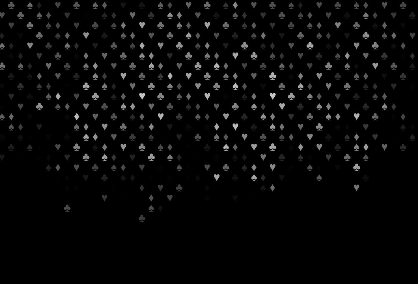 plata oscura, textura de vector gris con naipes.