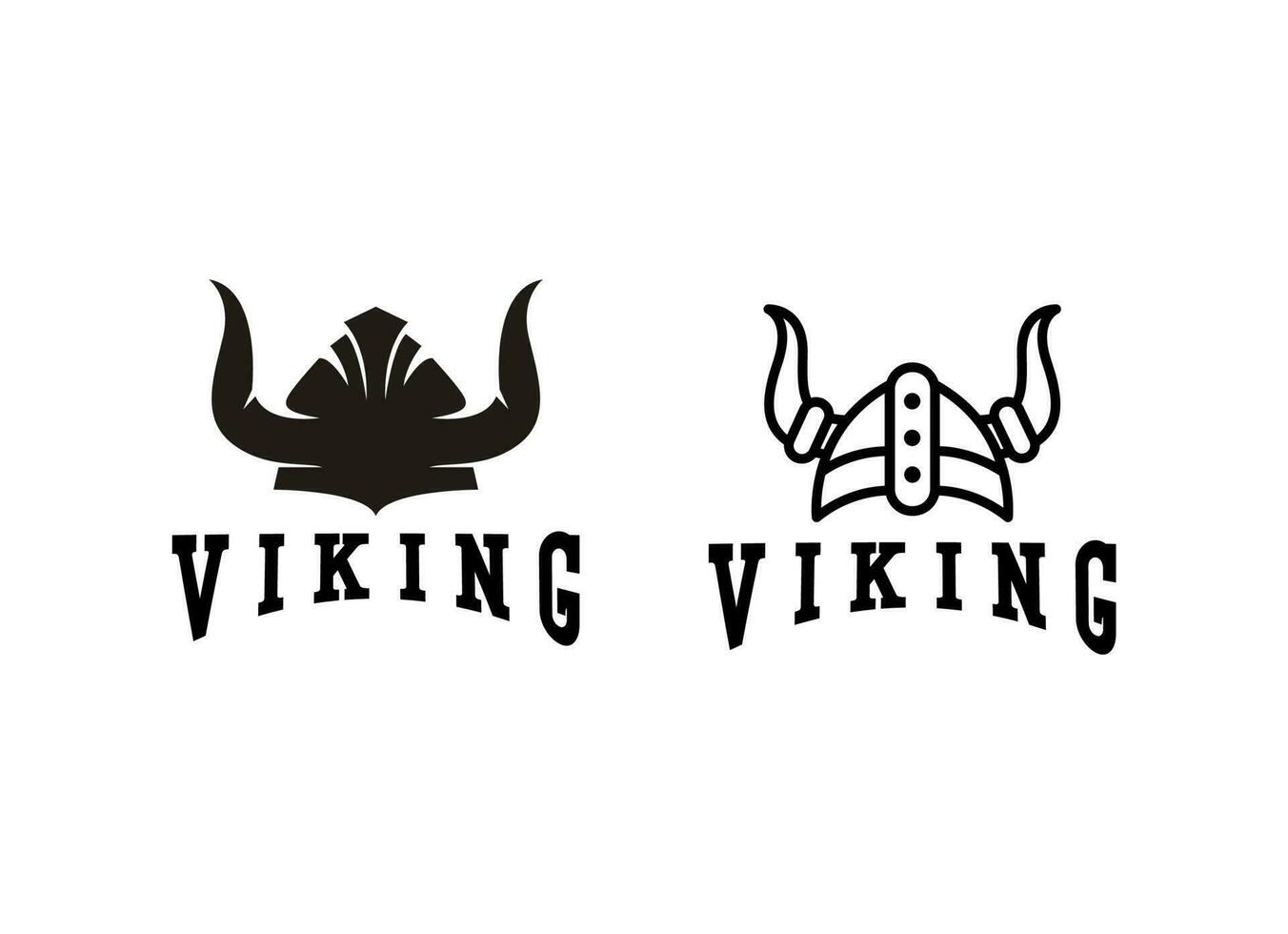 diseño de logotipo de casco de armadura vikinga vector