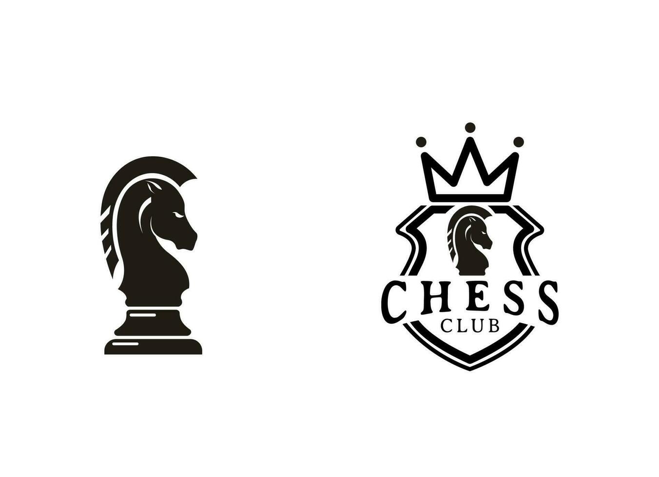 Classic Chess vintage logo label idea. Chess logo design template. vector