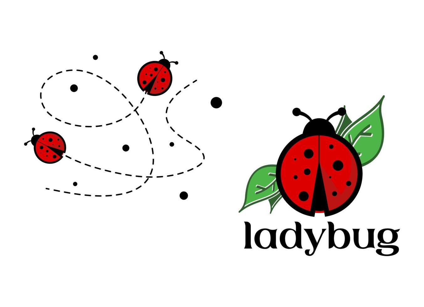 Ladybug logo on white background vector