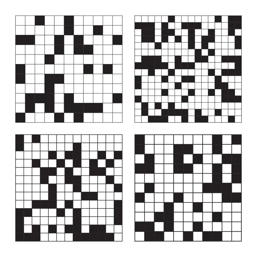 blank crossword puzzle layout backgrounds vector