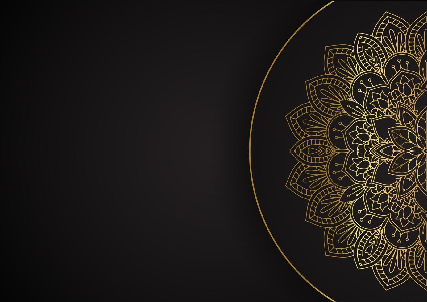 Decorative background with elegant mandala design vector
