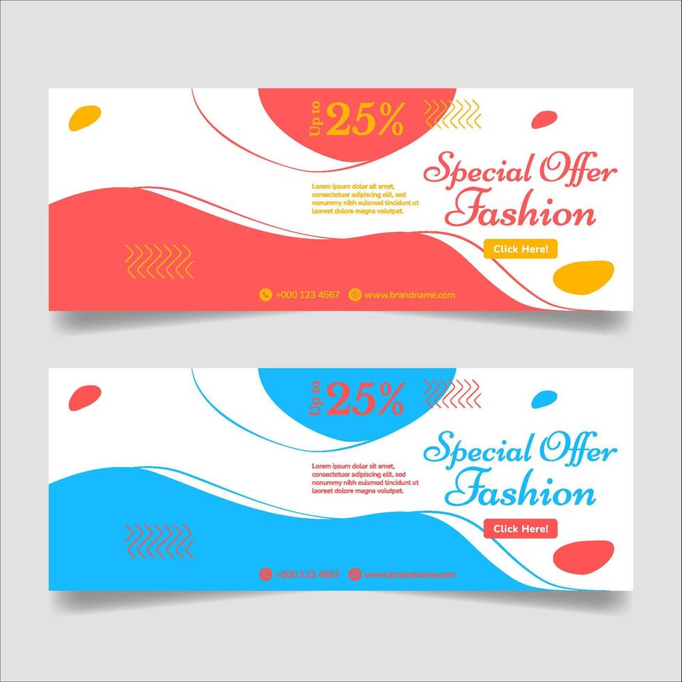 Special offer fashion social media cover web banner template vector