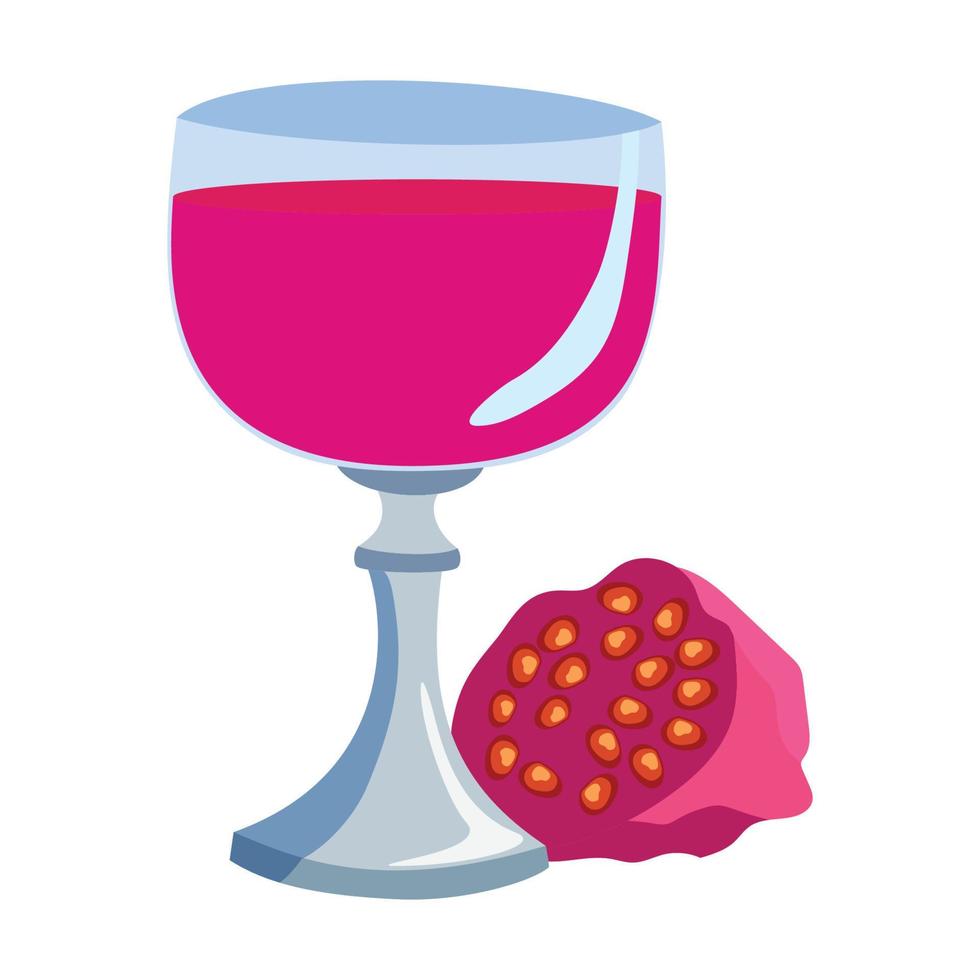 Dragon fruit juice in flat design vector drawing, illustration design