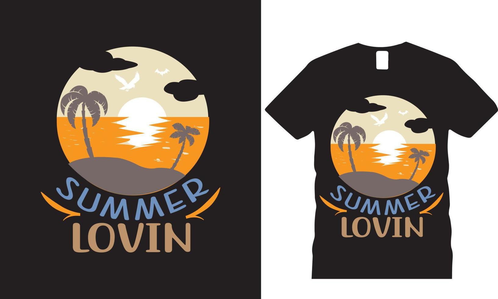 diseño de camiseta de verano vector