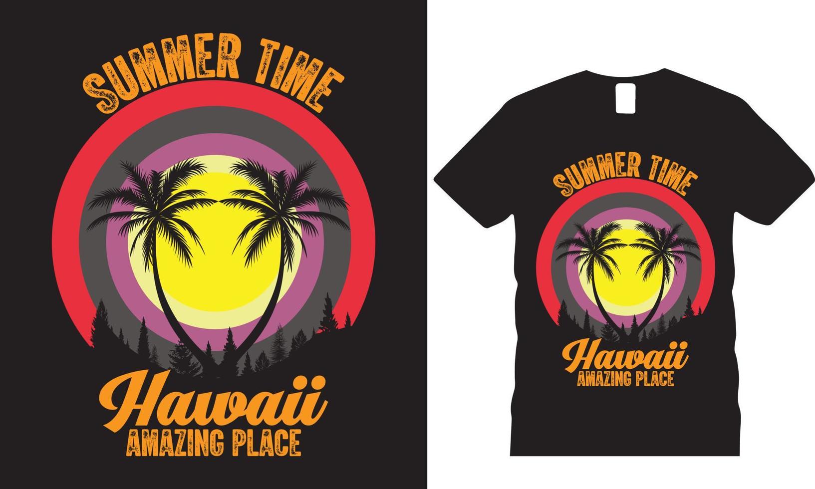 diseño de camiseta de verano vector